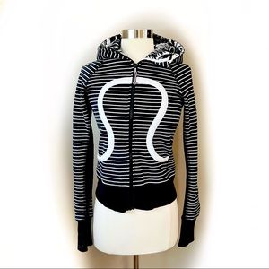 LULULEMON rare 2013 parallel stripe scuba sweater size 2